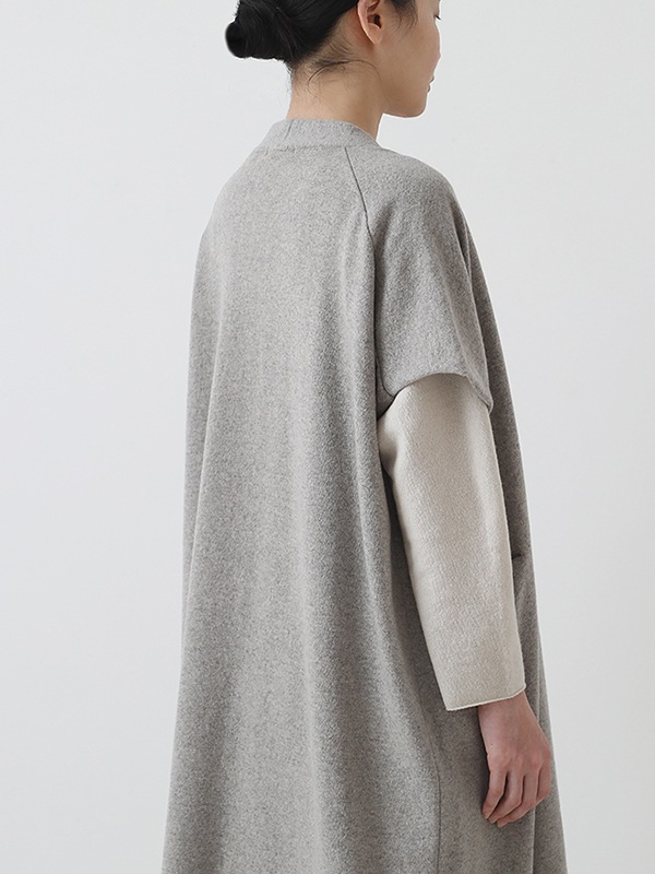 evam eva エヴァムエヴァ wool ひっかく coat 羽織りベージュ