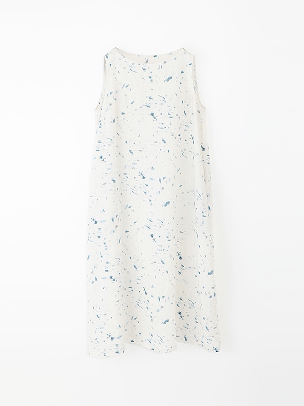 FACADE PATTERN ♥ Linen half sleeve one piece /追跡付 STATE OF MIND（ステートオブマインド）｜short sleeve slit op