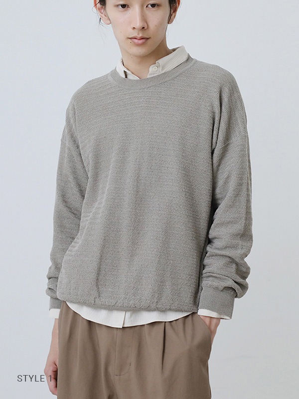 cotton paper yarn pullover [men's]