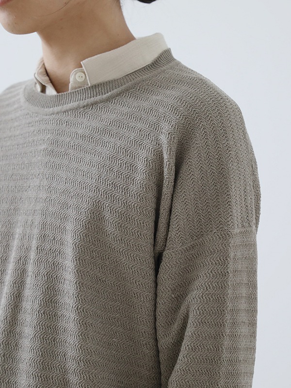 cotton paper yarn pullover [men's]