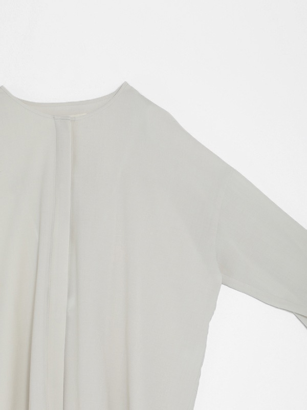 wool no collar shirt