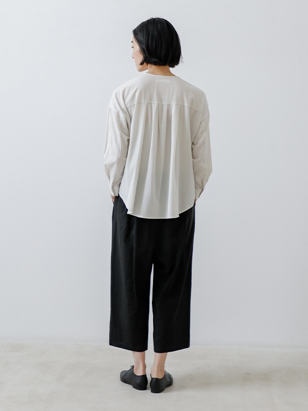wool no collar shirt