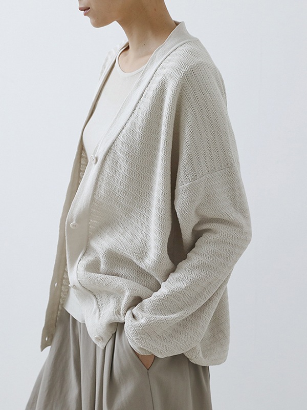 cotton paper yarn cardigan