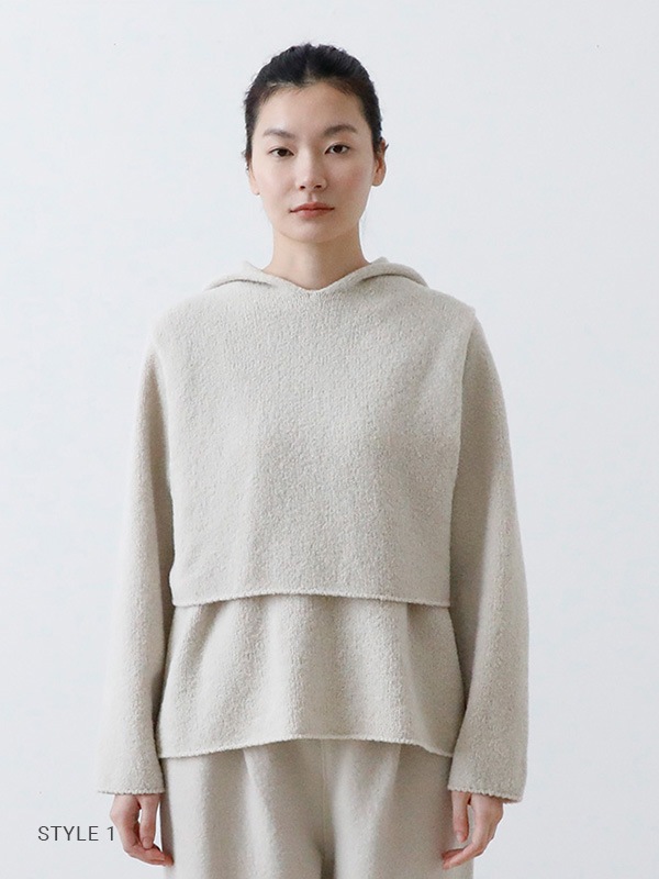 evam eva ニットベスト e203k193) / evam eva(エヴァムエヴァ) / soft wool vest(ソフトウール