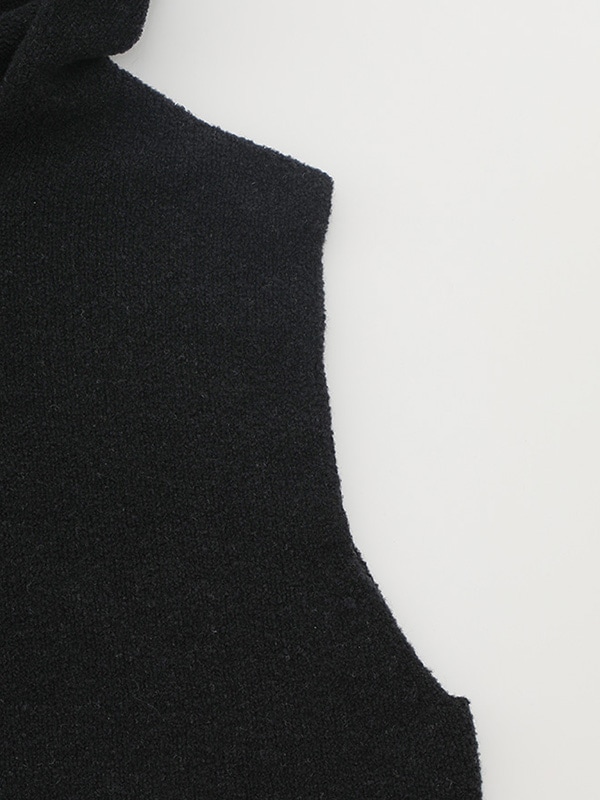 evam eva｜renew-wool hooded vest｜ladies',tops