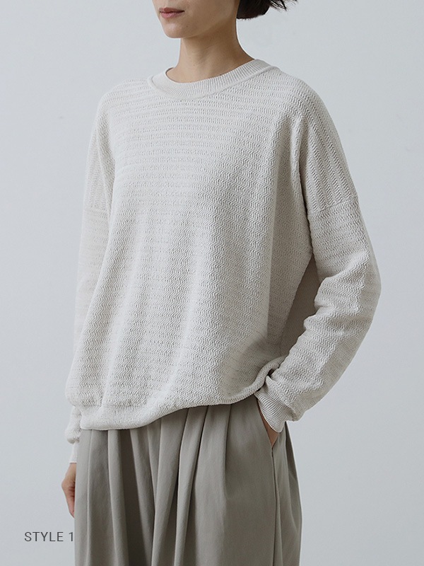 cotton paper yarn pullover