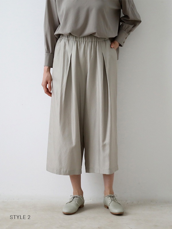 cupro silk culotte pants