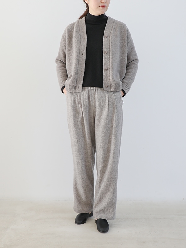 2025年 evam evaリニューウールカーディガン　チャコール29,700 evam eva｜renew-wool cardigan｜ladies',tops