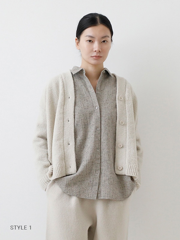 evam eva｜renew-wool cardigan｜ladies',tops