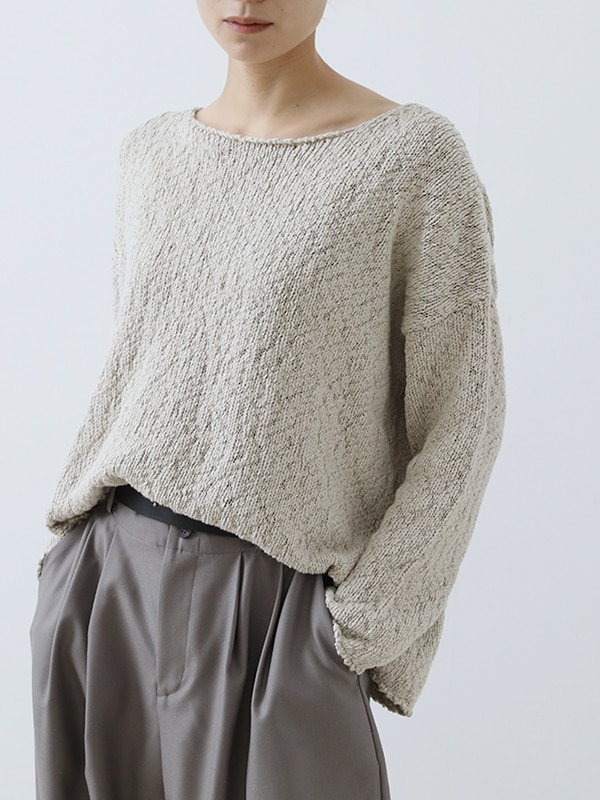 cotton slub pullover
