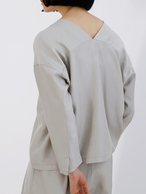 cupro silk pullover