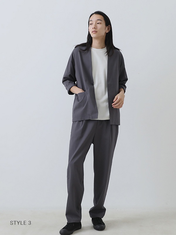 cotton tuck pants [men's]