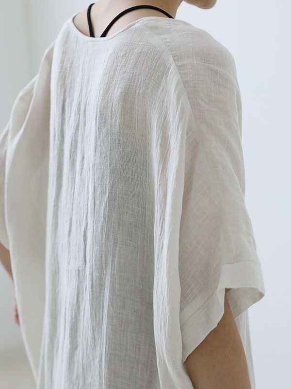 evam eva｜linen poncho ｜ladies',one-piece