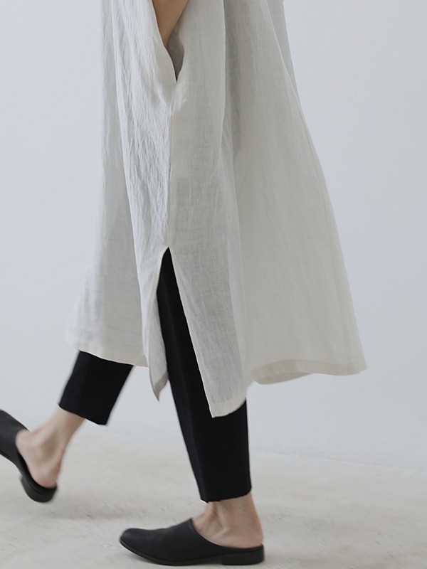 evam eva｜linen poncho ｜ladies',one-piece