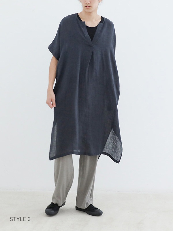 evam eva｜linen poncho ｜ladies',one-piece