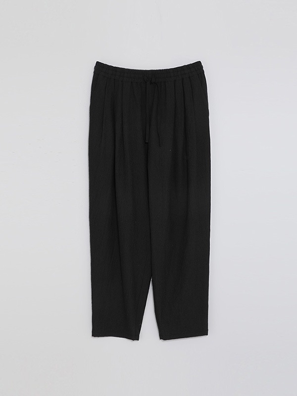 wool tuck wide pants
