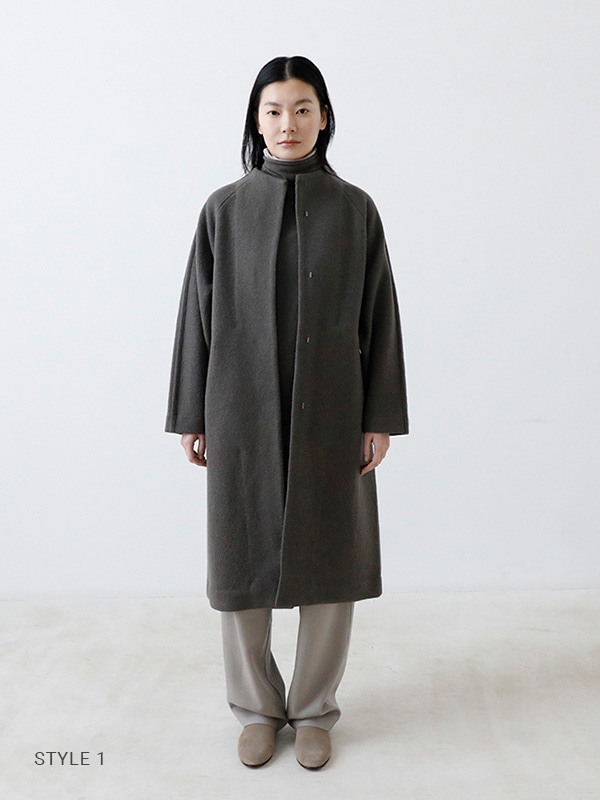 evam eva press wool coat プレスウールロングコート　1 evameva (エヴァムエヴァ) press wool long coat / プレスウール