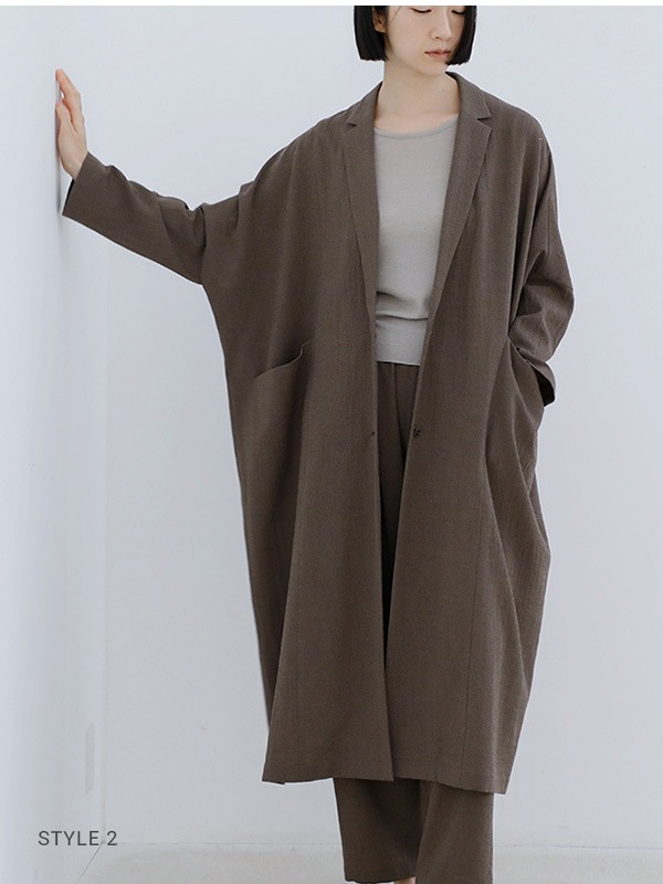 wool long jacket