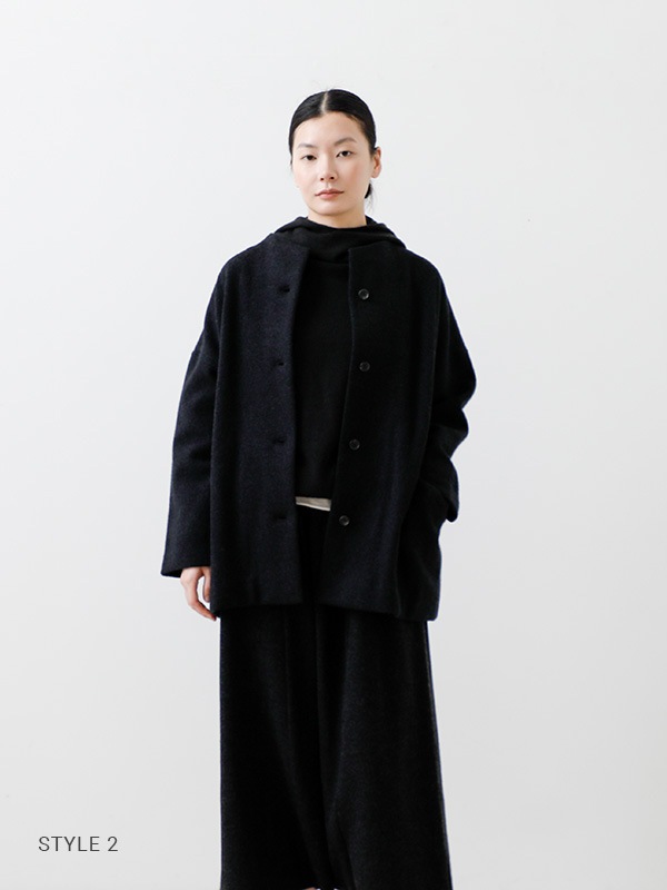 evam eva｜press wool short coat｜ladies',outer