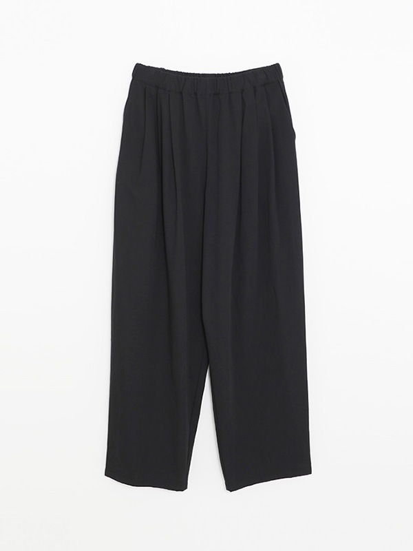 cotton tuck wide pants
