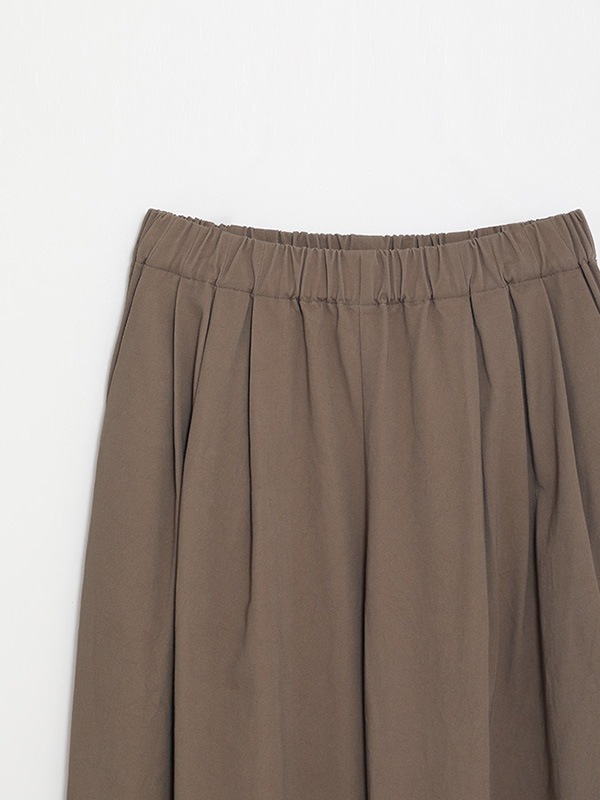 cotton tuck wide pants