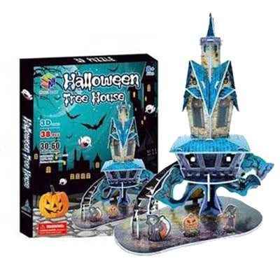3D立体パズル工作キット ハロウィン・ツリーハウス | すべての