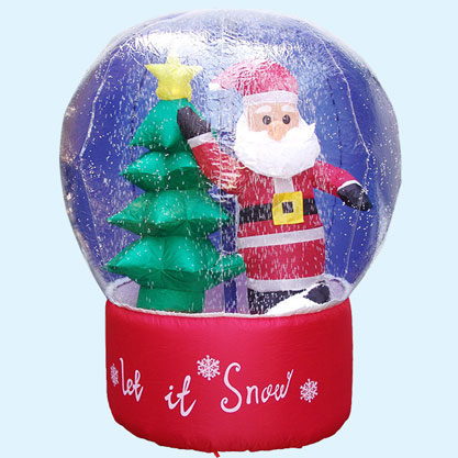 季節装飾品＜冬＞エアブロー スノードーム・サンタ＆ツリー | 5