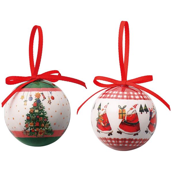 サンタ&ツリーシャインプリントボール 10個入 | 5.イベント装飾用品,冬