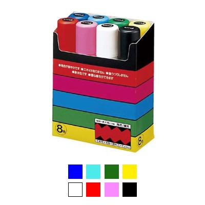 水性・顔料〉ポスカ（極太字・15mm）8色セット | 6.手作りワーク