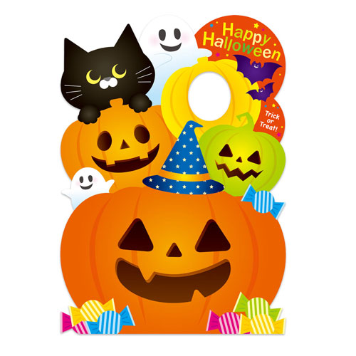 顔出しパネル【ハッピーハロウィン】 | 5.イベント装飾用品,秋の
