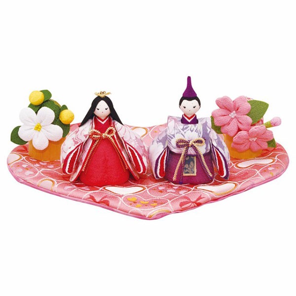 希少品　龍虎作　雛人形　かるた 希少品 龍虎作 雛人形 かるた 花雅雛 桃花几帳付き ちりめん 雛人形