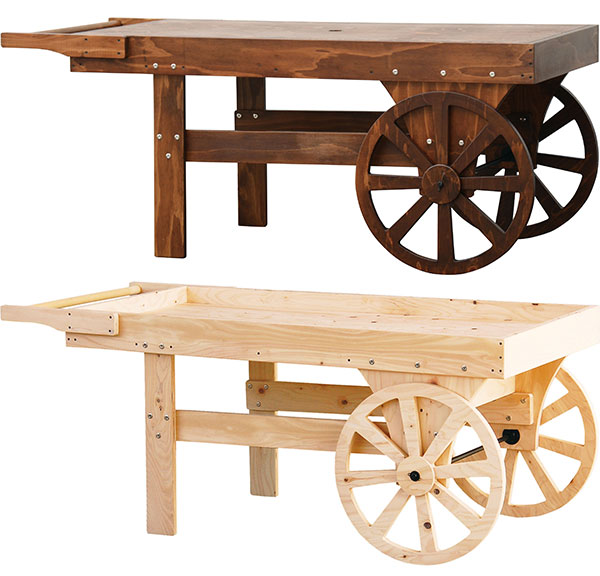 マルシェ平台 木製車輪付き | 11.販促イベント用品,屋台什器（木製