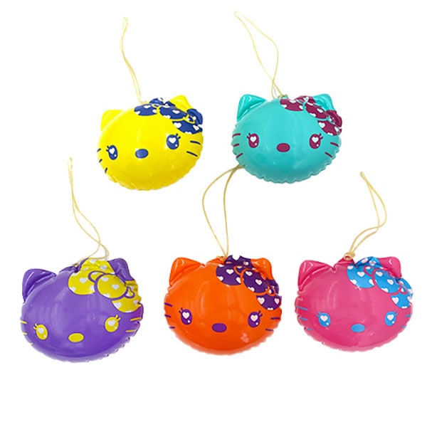 ビニール水ヨーヨー 顔キティカラフル | 1.縁日グッズ,ビニール水