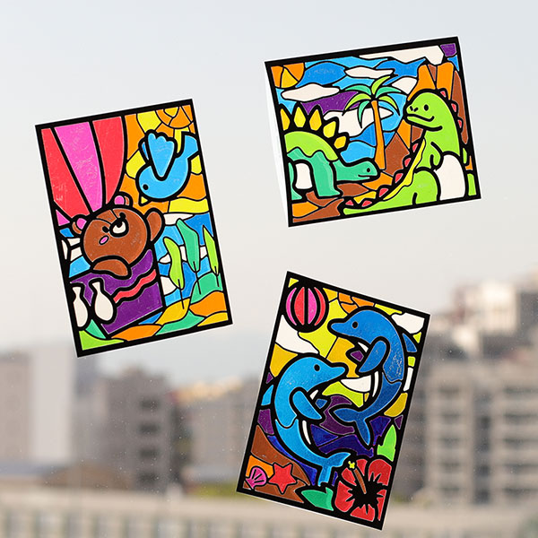 こすって簡単ステンドグラス | 6.手作りワークショップ,手作りキット