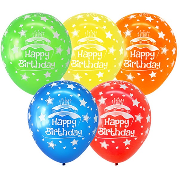 ベタラテックス製ゴム風船【バースデーケーキメタリックス】11インチ