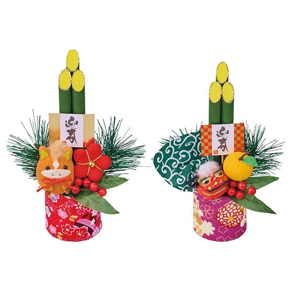 迎春門松アレンジ H19cm | 5.イベント装飾用品,冬の装飾品,お正月,門松
