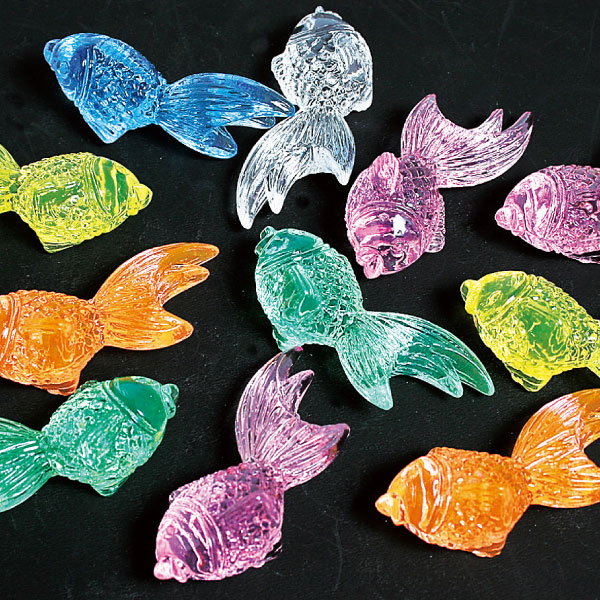 アクリルアイス【金魚 蛍光クリア】1kg | 5.イベント装飾用品,夏