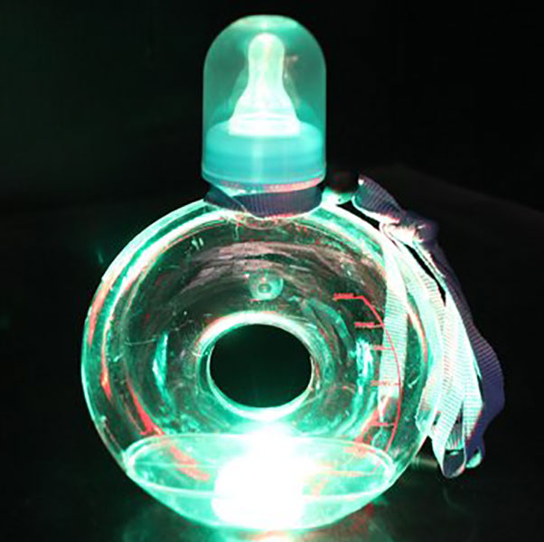 ヒカル哺乳瓶ボトル　96個入 楽天市場】96個セット 光るリング哺乳瓶ボトル ストラップ付 光る