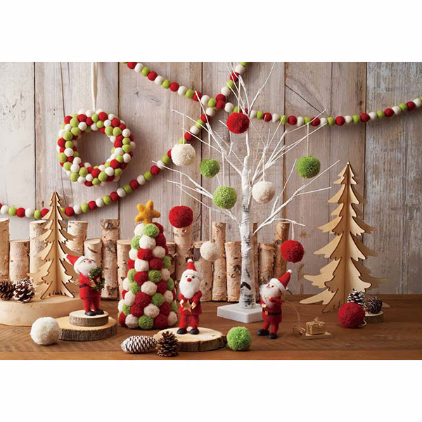 ポンポンガーランド | 5.イベント装飾用品,冬の装飾品,クリスマス・雪