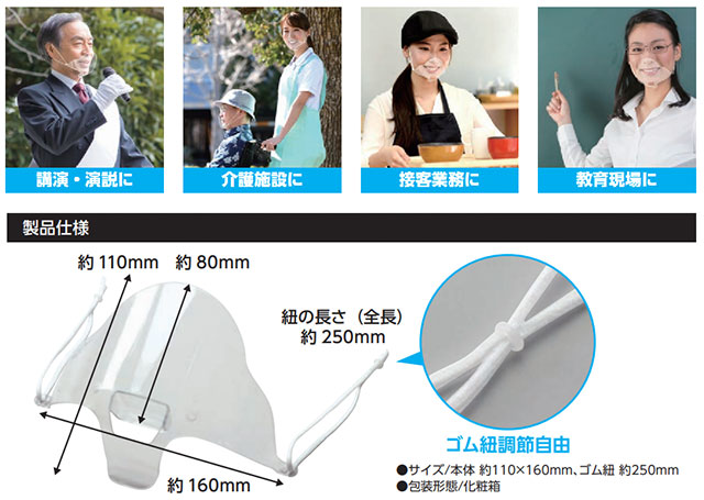 透明マウスシールド 10枚入 | 16.感染症対策グッズ,使い捨て備品