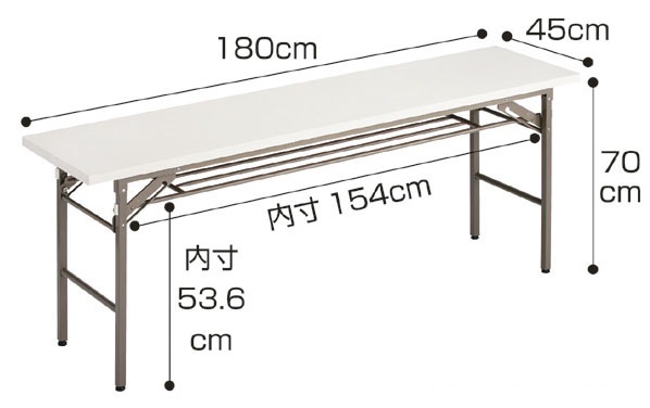 折りたたみテーブル（W180cm）棚付き | 11.販促イベント用品,テーブル