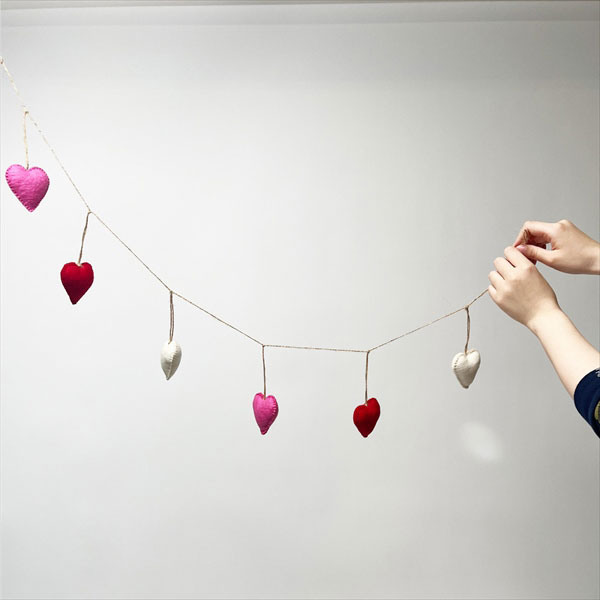 ウールハートガーランド L120cm | 5.イベント装飾用品,春の装飾品