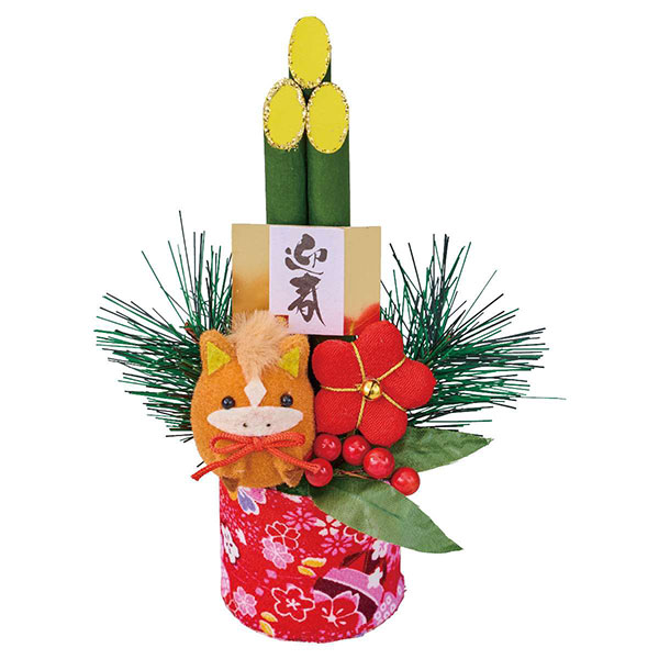 迎春門松アレンジ H19cm | 5.イベント装飾用品,冬の装飾品,お正月,門松