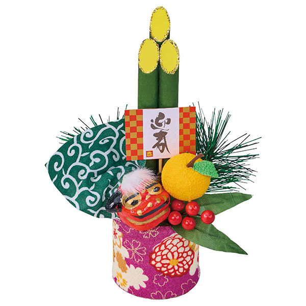迎春門松アレンジ H19cm | 5.イベント装飾用品,冬の装飾品,お正月,門松