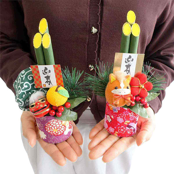迎春門松アレンジ H19cm | 5.イベント装飾用品,冬の装飾品,お正月,門松