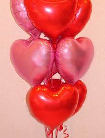 ミニハートバルーン 13インチ 4 バルーン 風船用品 フィルム風船 無地風船 ハート形 イベントグッズ スマイル館 スマホ対応