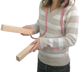 子供用拍子木 サイズ：長さ28.5cm 紐 約1.3m | 1.縁日グッズ,巴