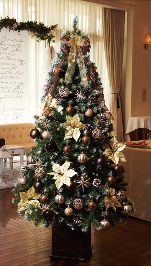 デラックスウッドポットツリーセット 6 イベント装飾用品 冬の装飾品 クリスマス 雪 クリスマスツリー 飾り付き セットツリー イベントグッズ スマイル館 スマホ対応