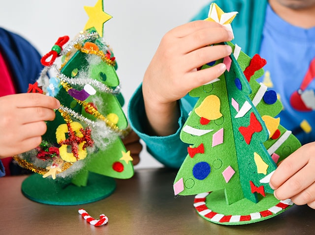 フェルトの卓上クリスマスツリー作り | 6.手作りワークショップ,手作り