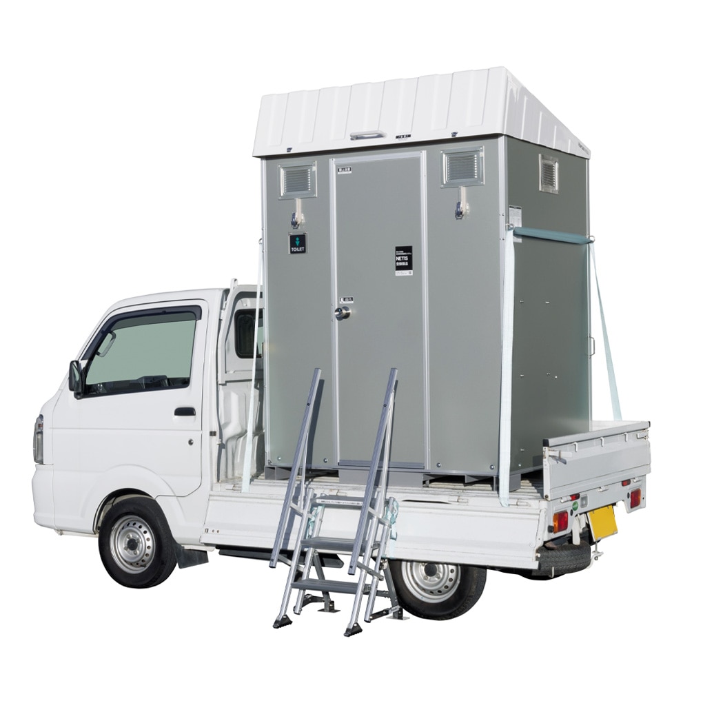 車載トイレ ポンプ式簡易水洗 汲み取り 洋式＋手洗+小便 TU-CTLF4FL 小便器付 【快適トイレ認定 NETIS登録製品】